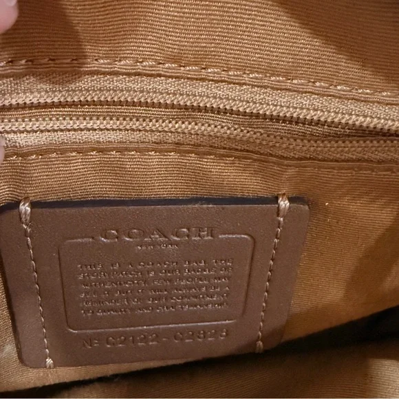 Coach Ivory Crossbody Bag with Black and Red Strap - Picture 3 of 3